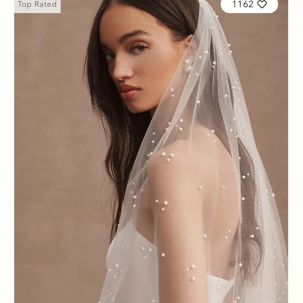 BHLDN White Pearl-Embellished Bridal Veil